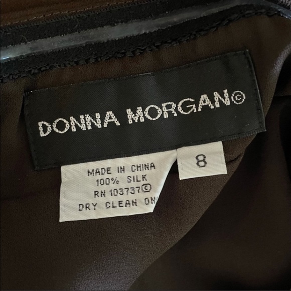 Beautiful brown silk evening dress. Worn once! size 8. Ankle length. - Picture 8 of 11